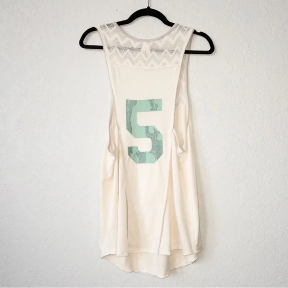 We the Free x Free People Ivory Bleachers Lace Tank Top Size‎ Small - Picture 2 of 7